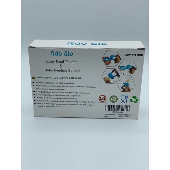 Ado-Glo Baby Food Mesh Feeder & Baby Feeding Spoons Bundle Pack - Picture 3 of 4
